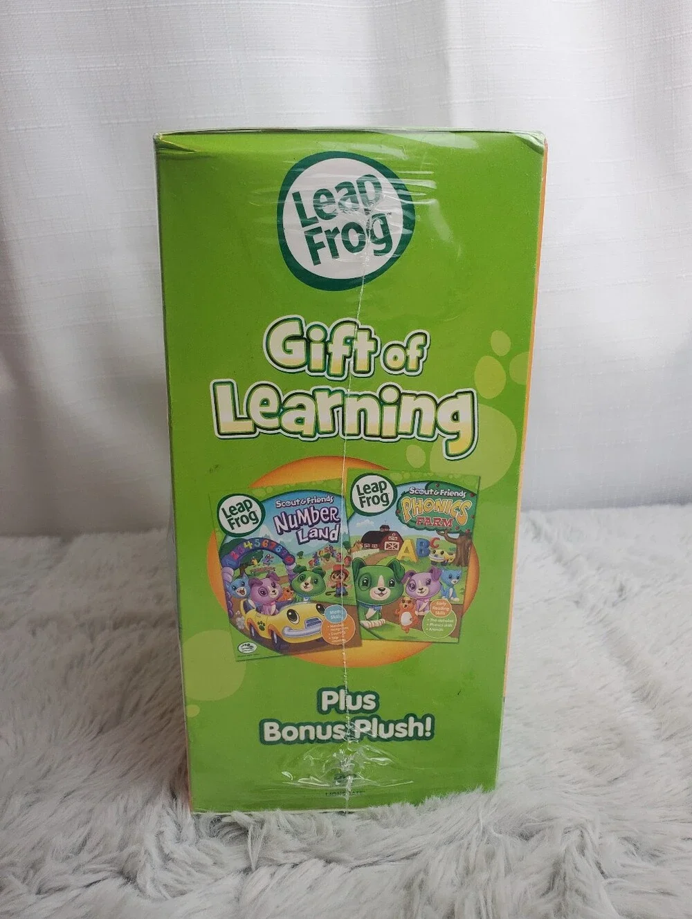 Leapfrog Gift of Learning 2 DVD + Plush Gift Set- New Sealed